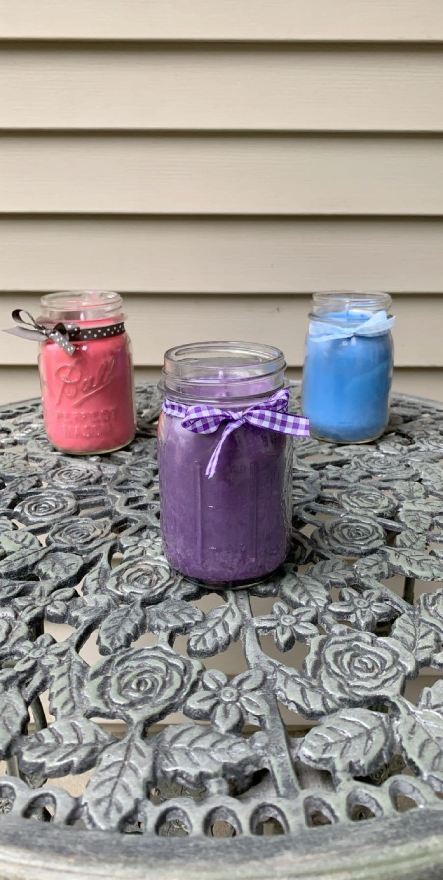 Set of 3 pint sized soy candles-candles with wicks-soy candles-scented candles-candle sets-rustic-favors-wedding-mason jar candles-spa scent