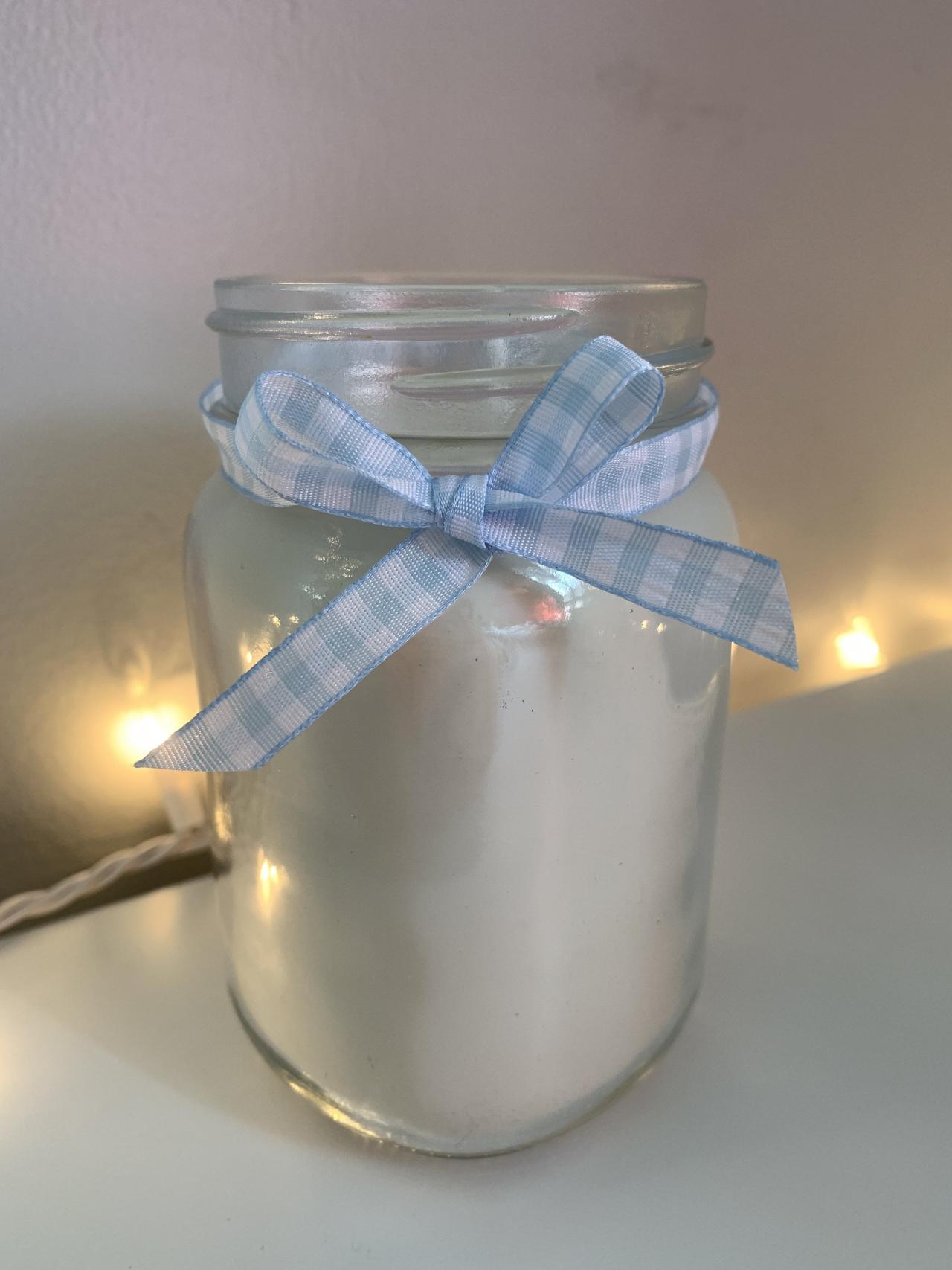Clean Linen White Candle-pint sized candle-soy candle-scented candle-white candle-wax melts-spa candles-party favors-wedding-home decor-jar