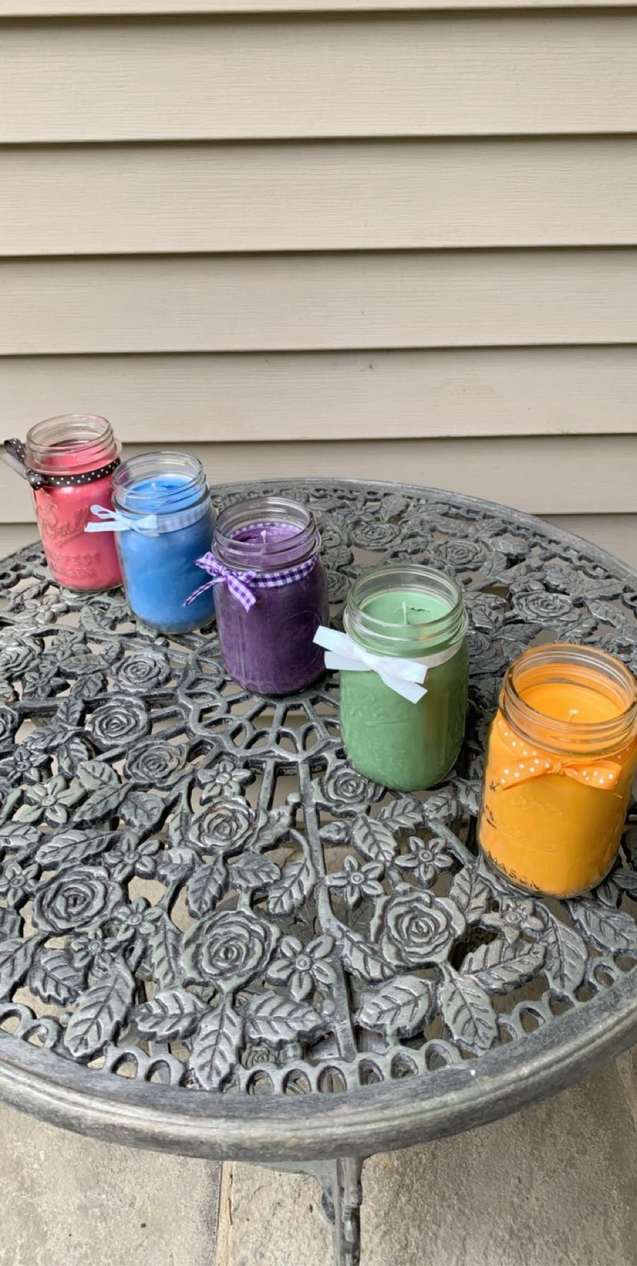 Rainbow Spectrum pint sized candles-soy candles-candles with wicks-mason jar candles-scented candles-spa scents-party favors-housewarming