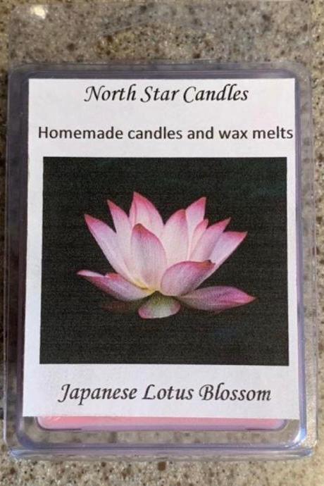 Japanese Lotus Blossom wax melts-soy wax melts-pink wax melts-Japan-pastel wax melts-spa scents-party favors-customizable wax melts-wedding