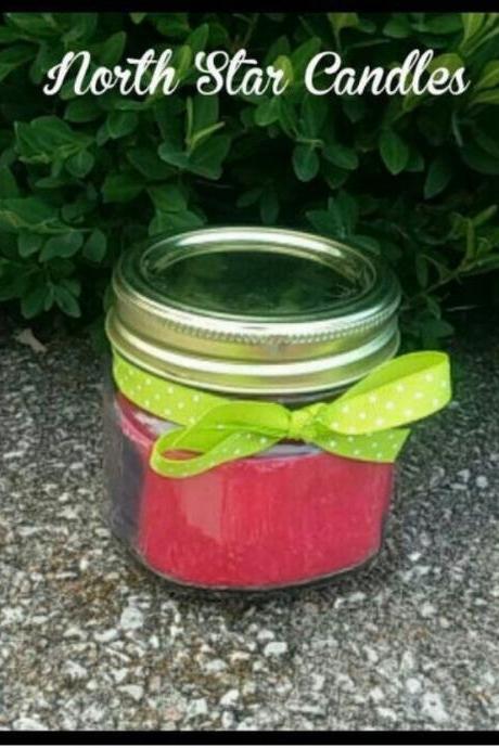 Watermelon Soy Candle-scented Candles-soy Wax Candles-wax Melts-party Favors-eco Friendly Candles-candles With Wicks-mason Jar Candles